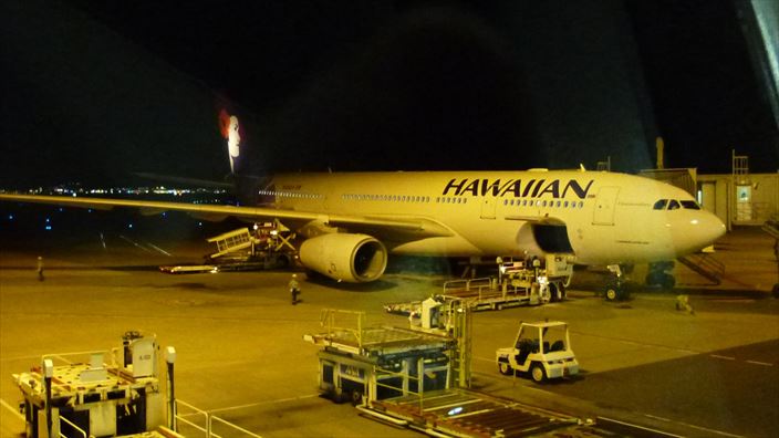 ハワイアン航空HA450便［21:15関西→10:00ホノルル］機材A330-200