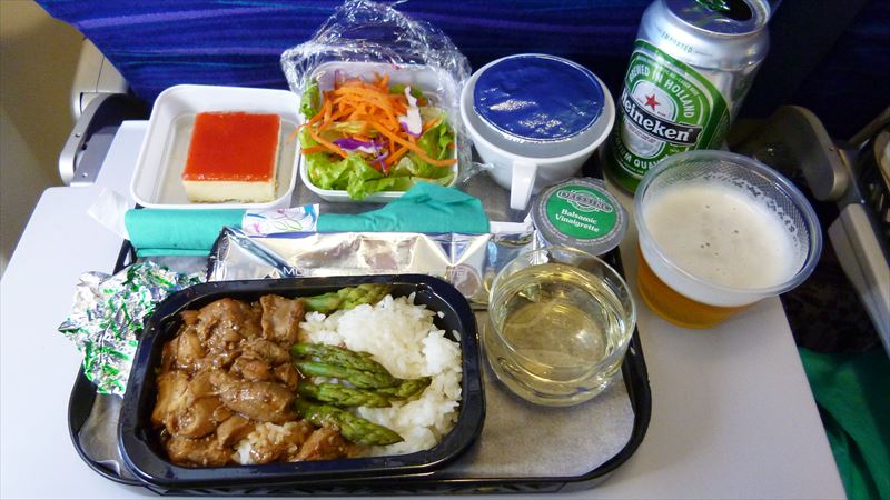 ハワイアン航空HA449便［14:20ホノルル→18:15関西］機材A330-200機内食
