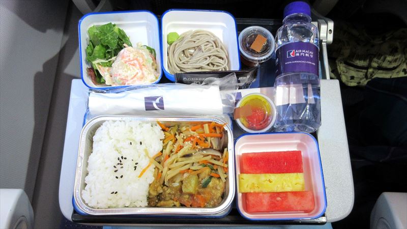 マカオ航空NX856便機内食